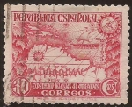 Stamps Spain -  Expedición al Amazonas por el Capitán Iglesias  1935 30 cents