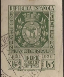 Sellos de Europa - Espa�a -  Exposición Filatélica Nacional. Madrid  3 abril 1936  15 cents