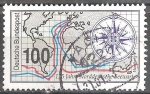Stamps Germany -  125 años del Observatorio Naval del norte de Alemania en Hamburgo.