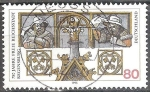 Stamps Germany -  750 años de la ciudad libre de Ratisbona .