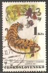 Stamps Czechoslovakia -  Tiger