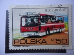 Stamps Poland -  Autobús Jelcz-Berliet PR100.