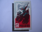 Stamps Poland -  Alzamiento de Varsovia 1944-1964, contra Alemania Nazi -20° Aniversario - Combatientes.