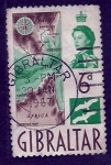 Stamps : Europe : Gibraltar :  posicion geografica