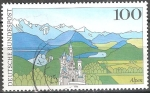 Stamps Germany -  Paisajes.Alpes y Castillo de Neuschwanstein.