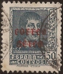 Stamps Spain -  Fernando El Católico  1938  aéreo 50 cts