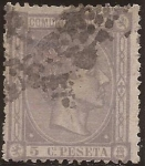 Stamps Spain -  Alfonso XII  1875  5 cts