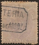 Stamps Europe - Spain -  Alfonso XII. Correos y Telégrafos 1882  75 cts