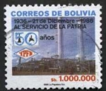 Sellos del Mundo : America : Bolivia : 50 años de Yacimiento Petroliferos Fiscales Bolivianos
