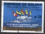 Stamps Bolivia -  Reunion de presidentes del acuerdo de cartagena