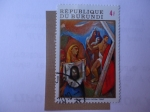 Stamps Burundi -  Veronica Jesus Faciem Tersit.las 14 Estaciones del Camino de la Cruz.