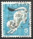 Stamps Switzerland -  Stoat (Mustela erminea)