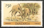 Sellos de Africa - Tanzania -  GIRAFFE
