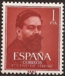 Stamps : Europe : Spain :  1er Centenario nacimiento Isaac Albéniz  1960 1 pta