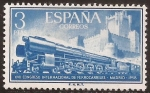 Stamps Spain -  XVII Congreso Internacionl de Ferocarriles  1958  3 ptas