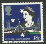 Stamps United Kingdom -  1316 - II centº de Australia, Elizabeth II