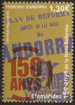 Stamps : Europe : Andorra :  150 anys de la Nova Reforma  2016 1,30€