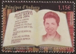 Sellos del Mundo : Europa : Andorra : Dones Andorranes. Montserrat Palau Martí  2016  1,15€