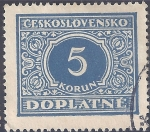 Stamps Czechoslovakia -  blue and white