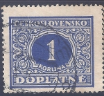 Stamps : Europe : Czechoslovakia :  blue and white