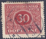 Stamps Czechoslovakia -  red and white
