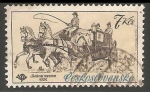 Stamps Czechoslovakia -  Historical postal vehicles