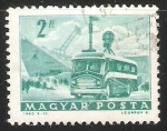 Stamps Hungary -  Mobile Radio Transmitter and Stadium