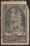 Stamps France -  Cathedrale de Reims  1930  3 ff