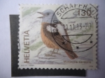Stamps Switzerland -  Monticola Saxatilis.