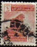 Stamps Asia - Iraq -  IRAK 1962 Scott 322 Sello Estatuas León de Babilonia Usado