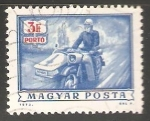 Stamps Hungary -  Cartero en moto