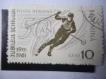Stamps Romania -  Conmemoración del  Deporte de Esquí 1911-1961