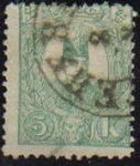 Stamps Iran -  IRAN 1889 Scott 80 Sello 5k Serie Basica Shah Usado