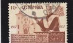 Stamps Colombia -  CENTENARIO DE MONSEÑOR CARRASQUILLA RECTOR DEL COLEGIO NTRA.SRA.ROSARIO