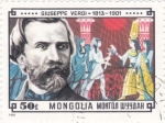 Stamps Mongolia -  GIUSEPPE VERDI- compositor