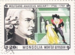 Stamps Mongolia -  WOLFGANG AMADEUS MOZART- compositor