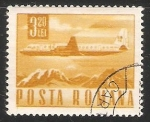 Stamps Romania -  Avion sobre las montañas