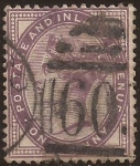 Stamps : Europe : United_Kingdom :  Reina Victoria. Inscripción "POSTAGE AND INLAND REVENUE"  1881  1 penny