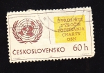 Stamps : Europe : Czechoslovakia :  Dvadsiate vyrocie podrisania charty osn