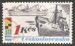 Sellos de Europa - Checoslovaquia -  Barco carguero