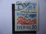 Stamps Sweden -  Paisaje - Michel 592.
