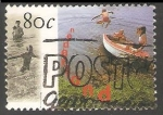 Stamps Netherlands -  Niños nadando con bote