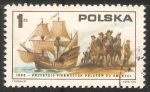 Stamps Poland -  First Poles Arriving on 