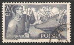 Stamps Poland -  Trabajar portuario