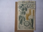 Stamps : Europe : Czechoslovakia :  Lúpulo - Humulus lupulus