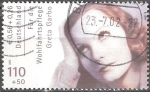 Stamps : Europe : Germany :  Para el bienestar. Actores,Greta Garbo. 