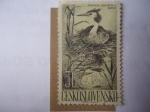 Stamps Czechoslovakia -  Somormujo - Podiceps Cristatus