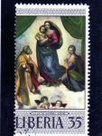 Stamps Liberia -  THE SISTINE MADONNA