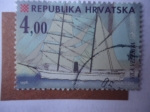 Stamps : Europe : Croatia :  Republika Hrvatska - Nave de Entrenamiento "Vila Velebita" (1908)-Bjelovar-Serie: Pueblos Croatas.