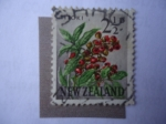 Stamps New Zealand -  Titoki- (alectryon excelsus) Sello de 2,1/2 penique de Nueva Zeland.